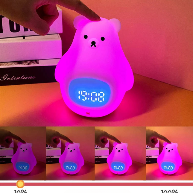 Kinderwecker Bär mit Nachtlicht Funktion