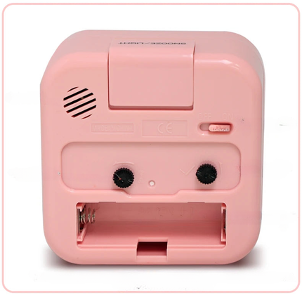 Analoger Kinderwecker für Mädchen in Rosa