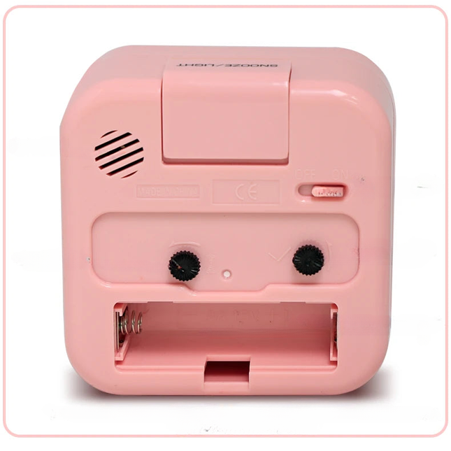 Analoger Kinderwecker für Mädchen in Rosa