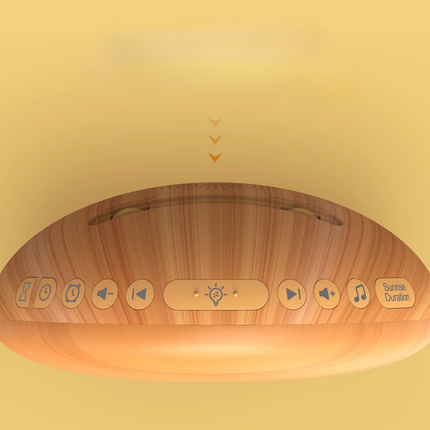 Lichtwecker mit Naturklängen in Holzoptik