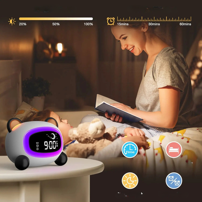 Süßer Panda Kinderwecker mit Nachtlicht