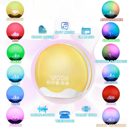 Digitaler Lichtwecker mit buntem Farbwechsel