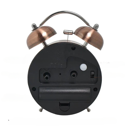 Vintage Glockenwecker mit floralem Zifferblatt