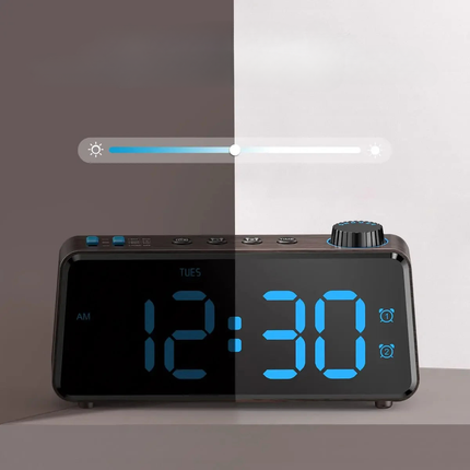 Digitaler Radiowecker in Holzoptik Netzbetrieb