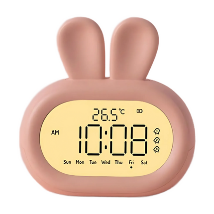 Digitaler Kinderwecker Hase mit Nachtlicht