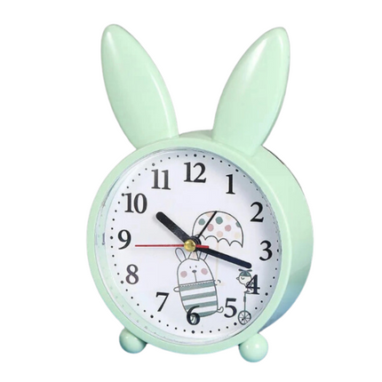 Analoger Kinderwecker im süßen Hasen-Design