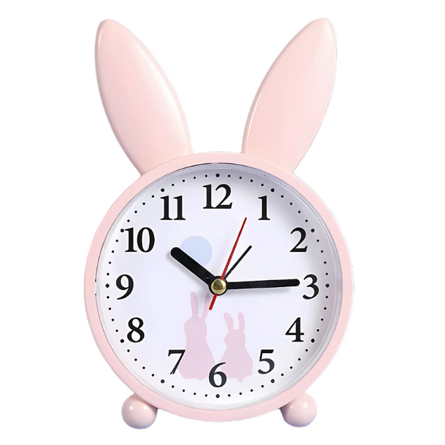 Analoger Kinderwecker im süßen Hasen-Design