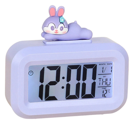 Digitaler Kinderwecker im süßen Hasen-Design