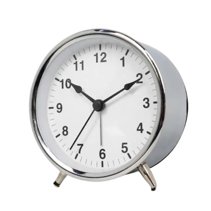 Kleiner runder Wecker in Kupferoptik