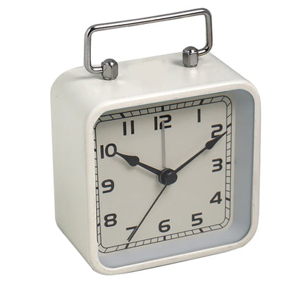 Kleiner quadratischer Reisewecker mit Zeigern