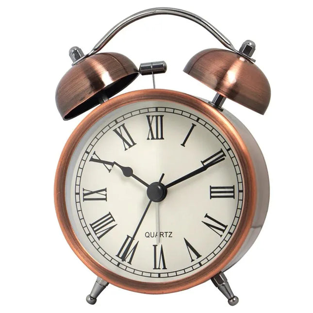 Vintage Glockenwecker mit floralem Zifferblatt