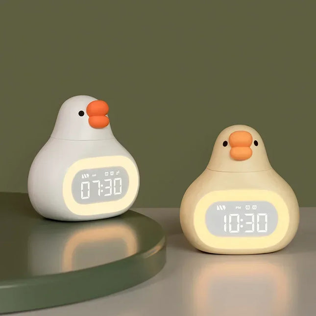 Kinderwecker Ente mit digitalem Nachtlicht