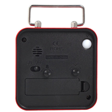 Kleiner quadratischer Reisewecker mit Zeigern