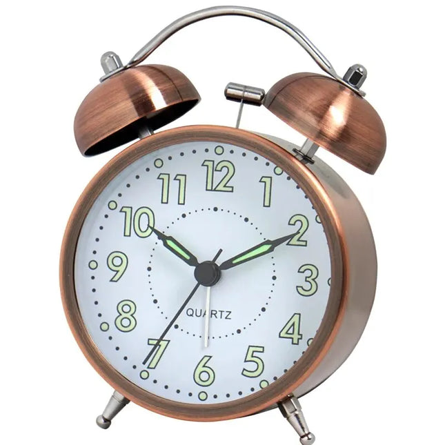 Vintage Glockenwecker mit floralem Zifferblatt