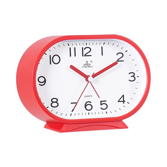 Schlichter analoger Wecker in ovaler Form