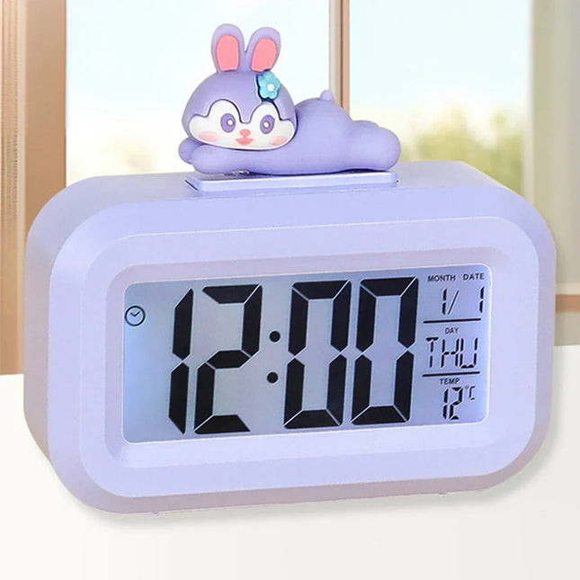 Digitaler Kinderwecker im süßen Hasen-Design
