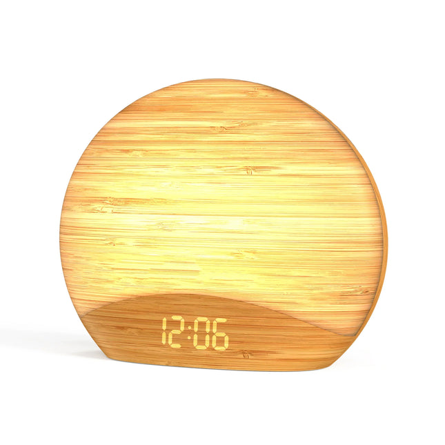 Lichtwecker mit Naturklängen in Holzoptik
