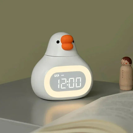 Kinderwecker Ente mit digitalem Nachtlicht