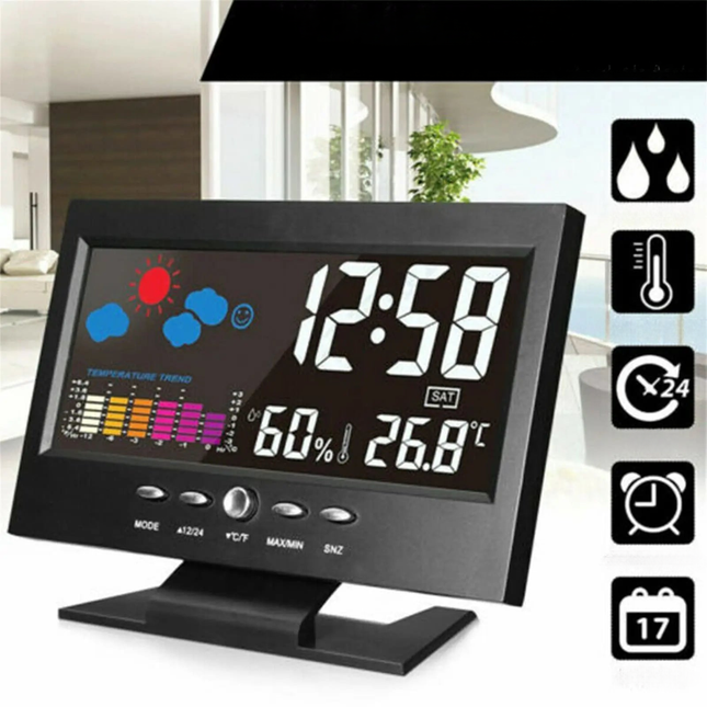 Digitaler Wecker mit Kalender und Temperatur