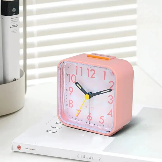 Analoger Kinderwecker für Mädchen in Rosa