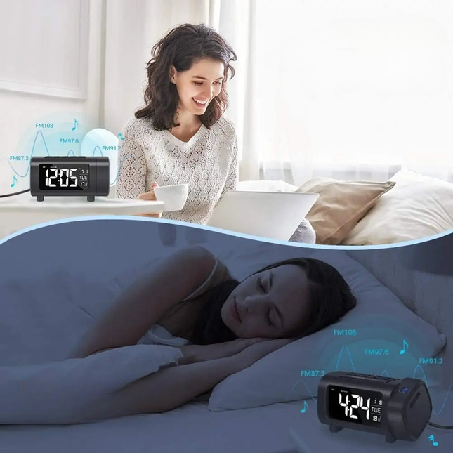 Digitaler Radiowecker mit praktischer Deckenprojektion