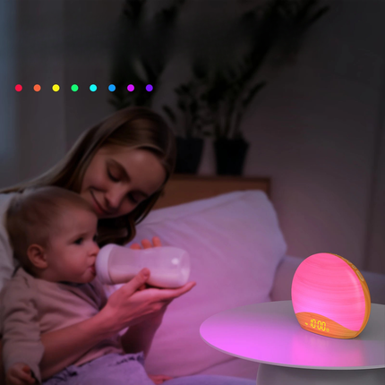 Lichtwecker mit Naturklängen in Holzoptik