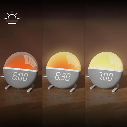 Lichtwecker mit Sonnenaufgang Simulation digital