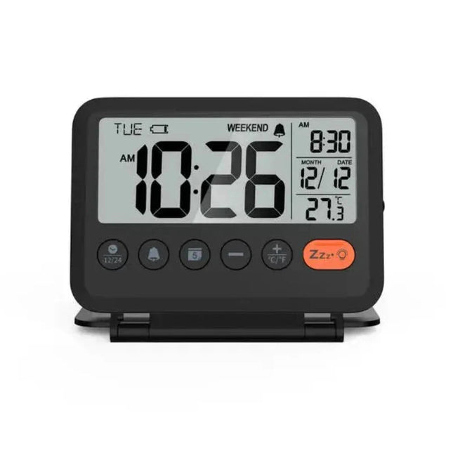 Kleiner digitaler Reisewecker zum Aufklappen