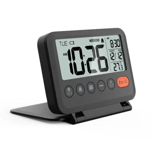 Kleiner digitaler Reisewecker zum Aufklappen