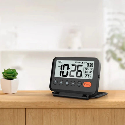 Kleiner digitaler Reisewecker zum Aufklappen