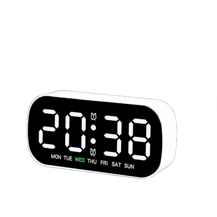 Kleiner digitaler Wecker mit Spiegelfläche