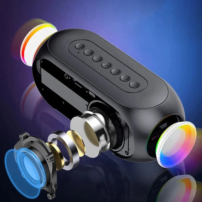 Radiowecker mit Bluetooth Lautsprecher und Licht