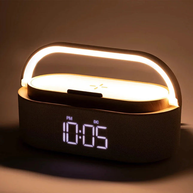 Radiowecker mit Lampe und kabellosem Laden