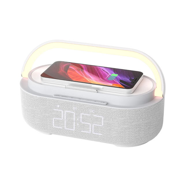 Radiowecker mit Lampe und kabellosem Laden