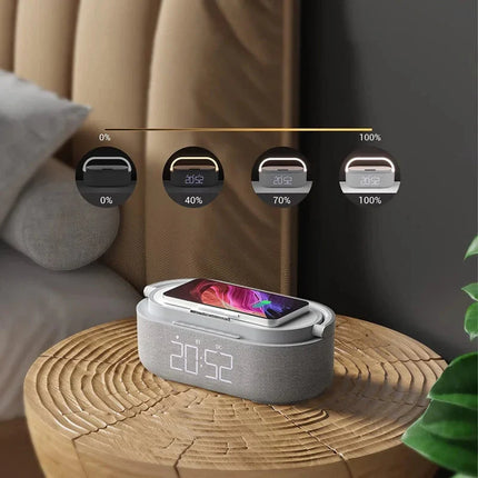 Radiowecker mit Lampe und kabellosem Laden