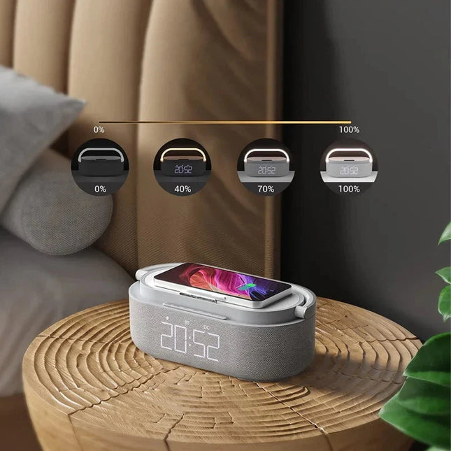 Radiowecker mit Lampe und kabellosem Laden