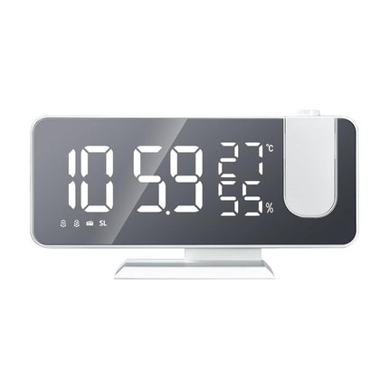 Weißer Radiowecker mit Deckenprojektion Uhrzeit