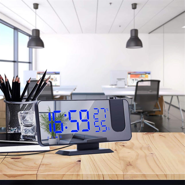 Moderner Projektionswecker mit Spiegel-Display