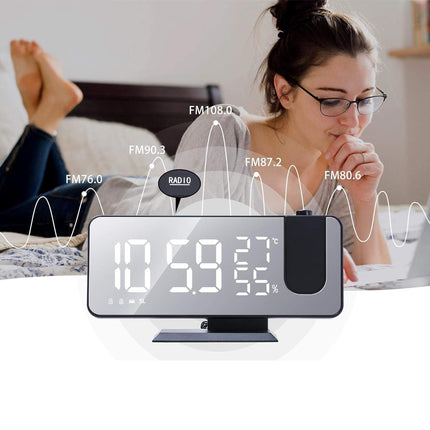 Projektionswecker mit Temperatur und Luftfeuchtigkeit