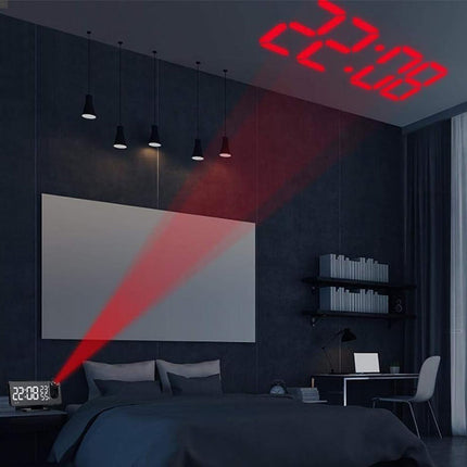 Projektionswecker mit Temperatur und Luftfeuchtigkeit