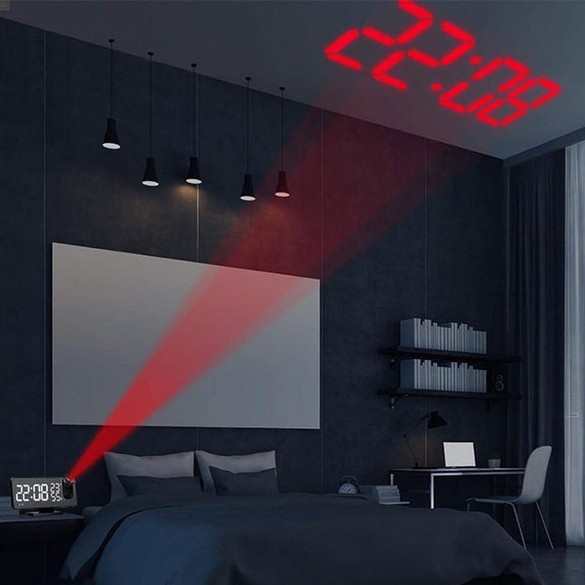 Projektionswecker mit Temperatur und Luftfeuchtigkeit