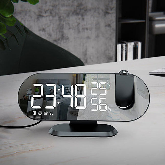 Digitaler Radiowecker mit Projektion an Decke