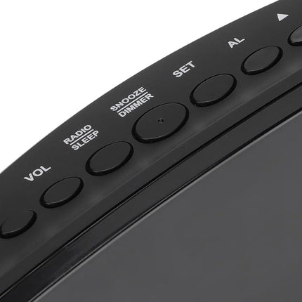 Radiowecker mit roter Projektion der Uhrzeit