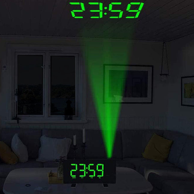 Projektionswecker mit USB-Ladeanschluss für Handy