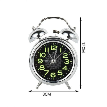 Doppelglockenwecker mit leuchtenden Ziffern