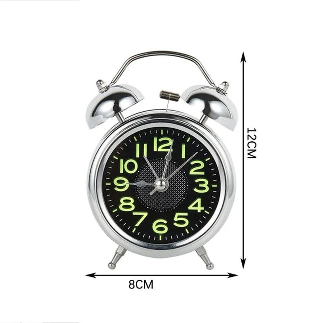 Doppelglockenwecker mit leuchtenden Ziffern