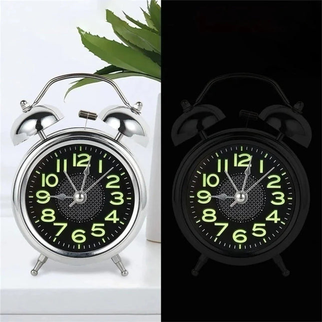 Doppelglockenwecker mit leuchtenden Ziffern