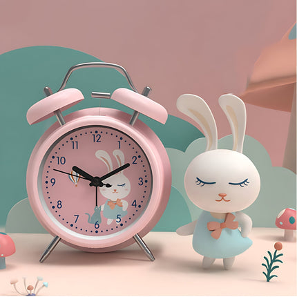 Kinderwecker rosa mit Doppelglocke