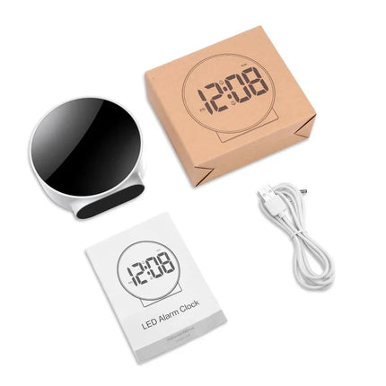 Runder Digitalwecker mit großen Ziffern