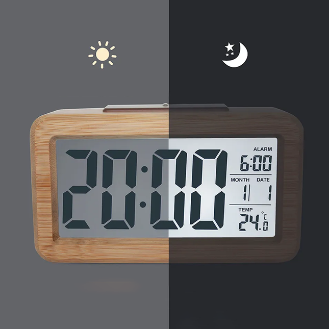 Digitaler Holzwecker mit Temperaturanzeige